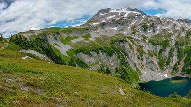 Doubtful Lake Below Sahale Arm and Peak