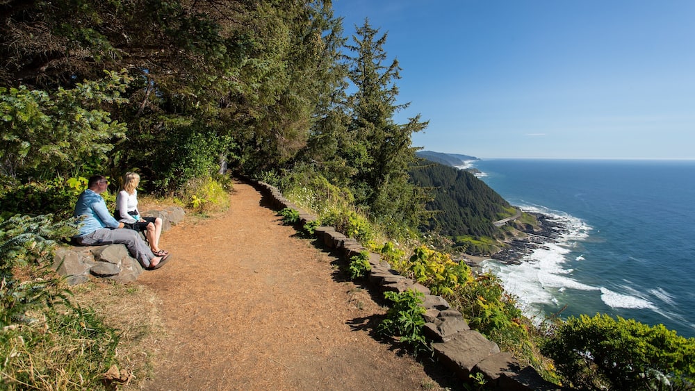 Yachats which includes views and general coastal views as well as a couple