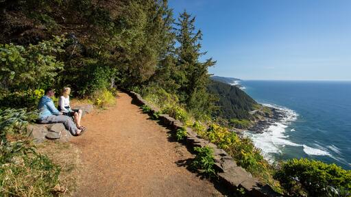 Yachats which includes views and general coastal views as well as a couple