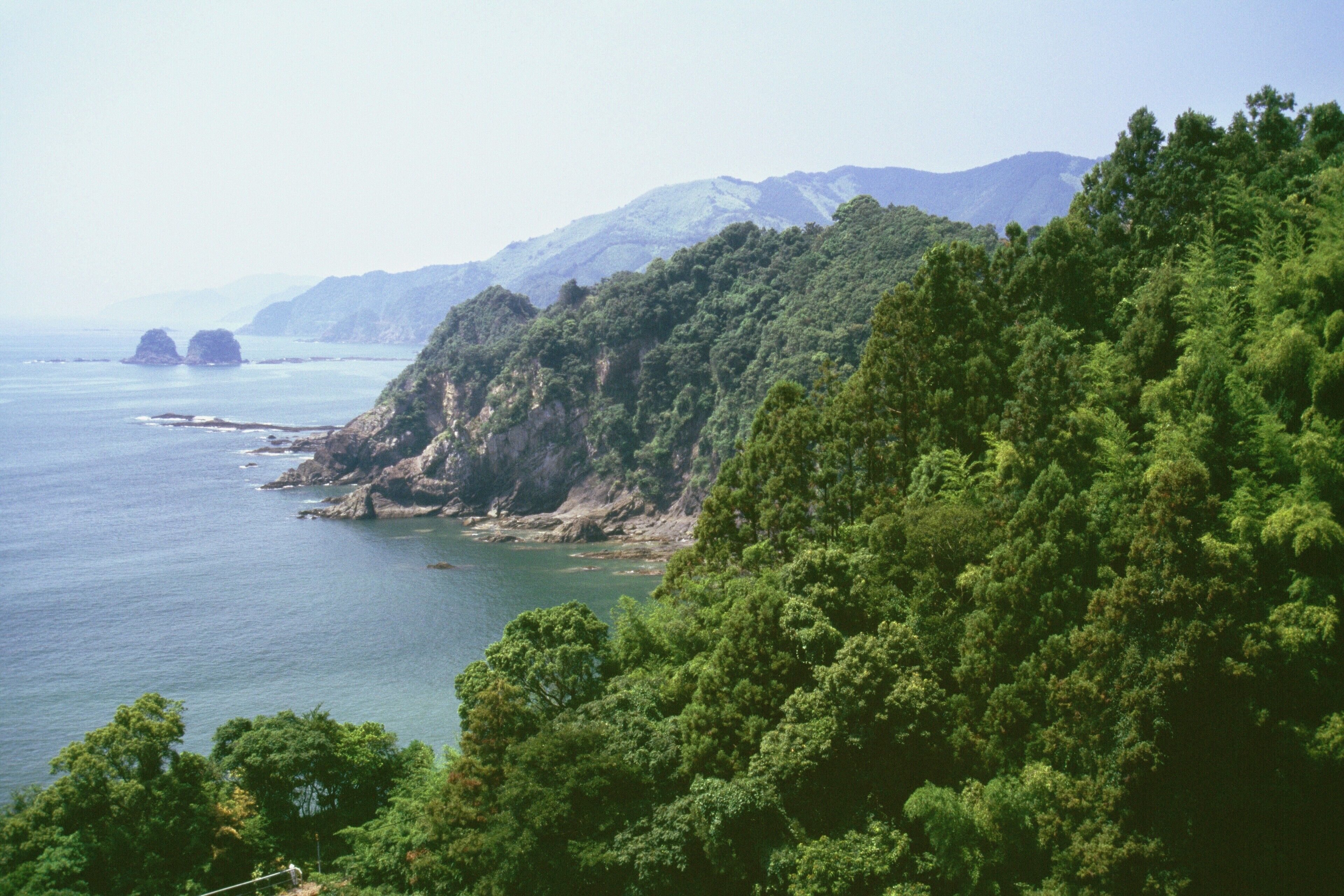 High angle view of a coastline, Kochi, Shikoku, Japan