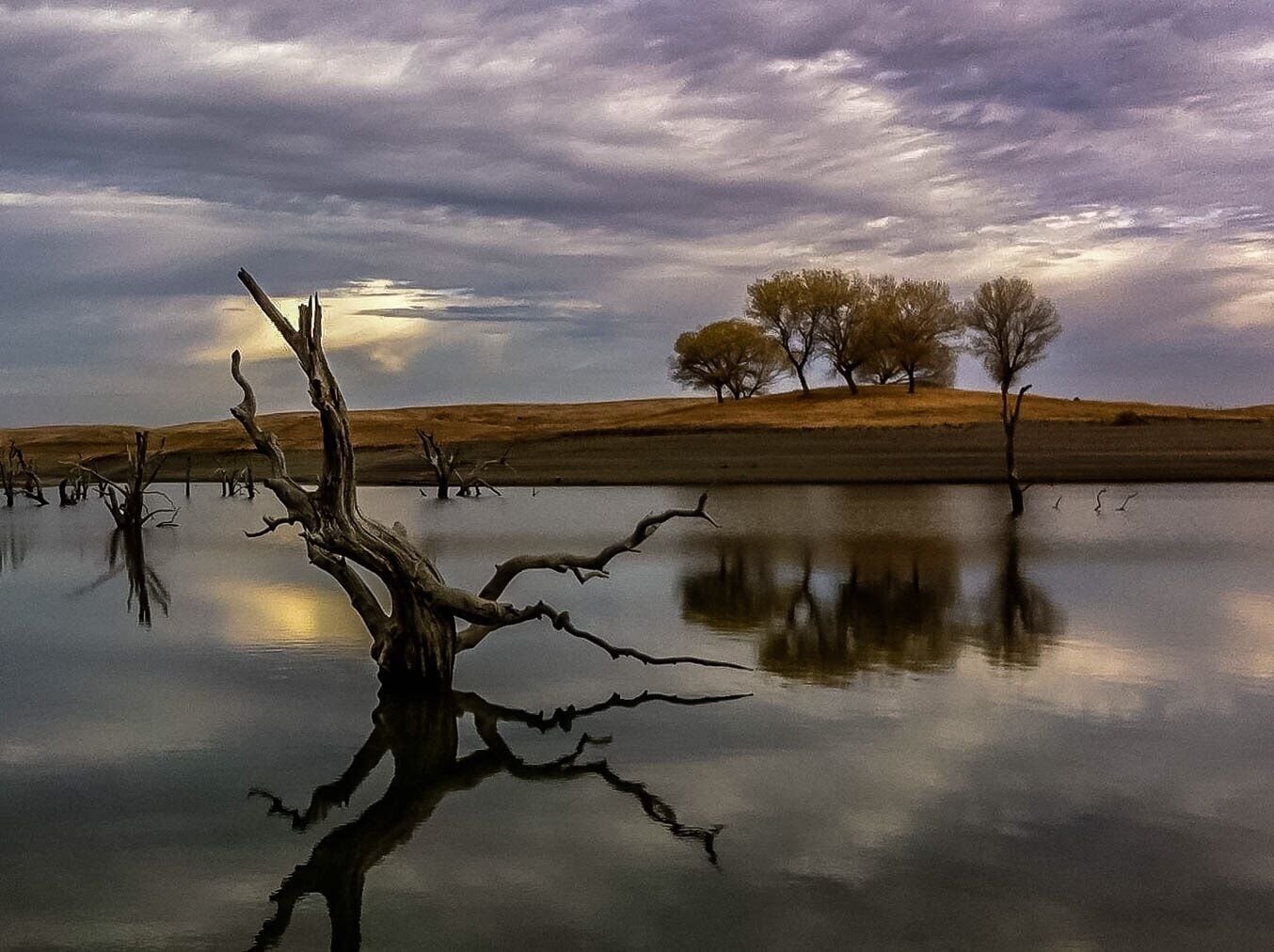 I took this photo about 4 years ago at Black Butte Lake in northern CA. The water was very low that year.
#Reflections