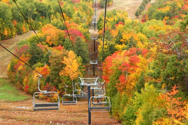 Back to ground from Attitash peak with lift.