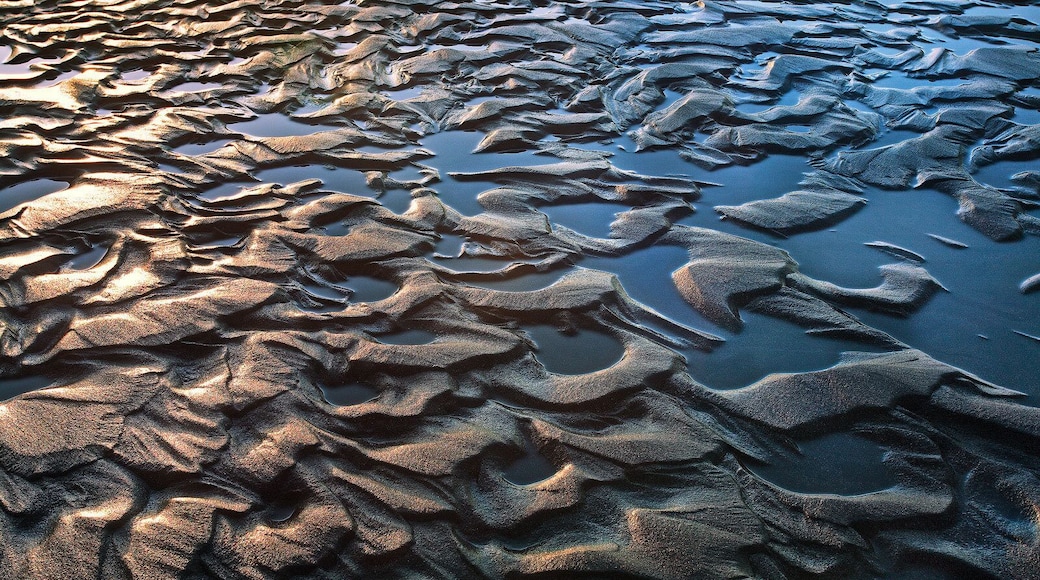 Silt and Sand #Patterns in Mclure's Beach during a low tide sunset. Mclure's Beach is in the northern peninsula in Point Reyes National Seashore.