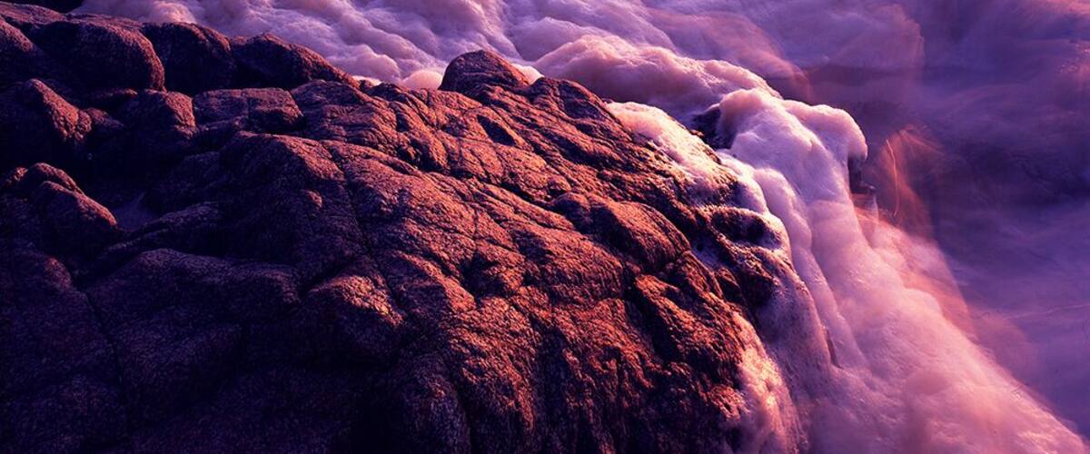 Suds and rocks. McClure's beach, Point Reyes National Seashore.