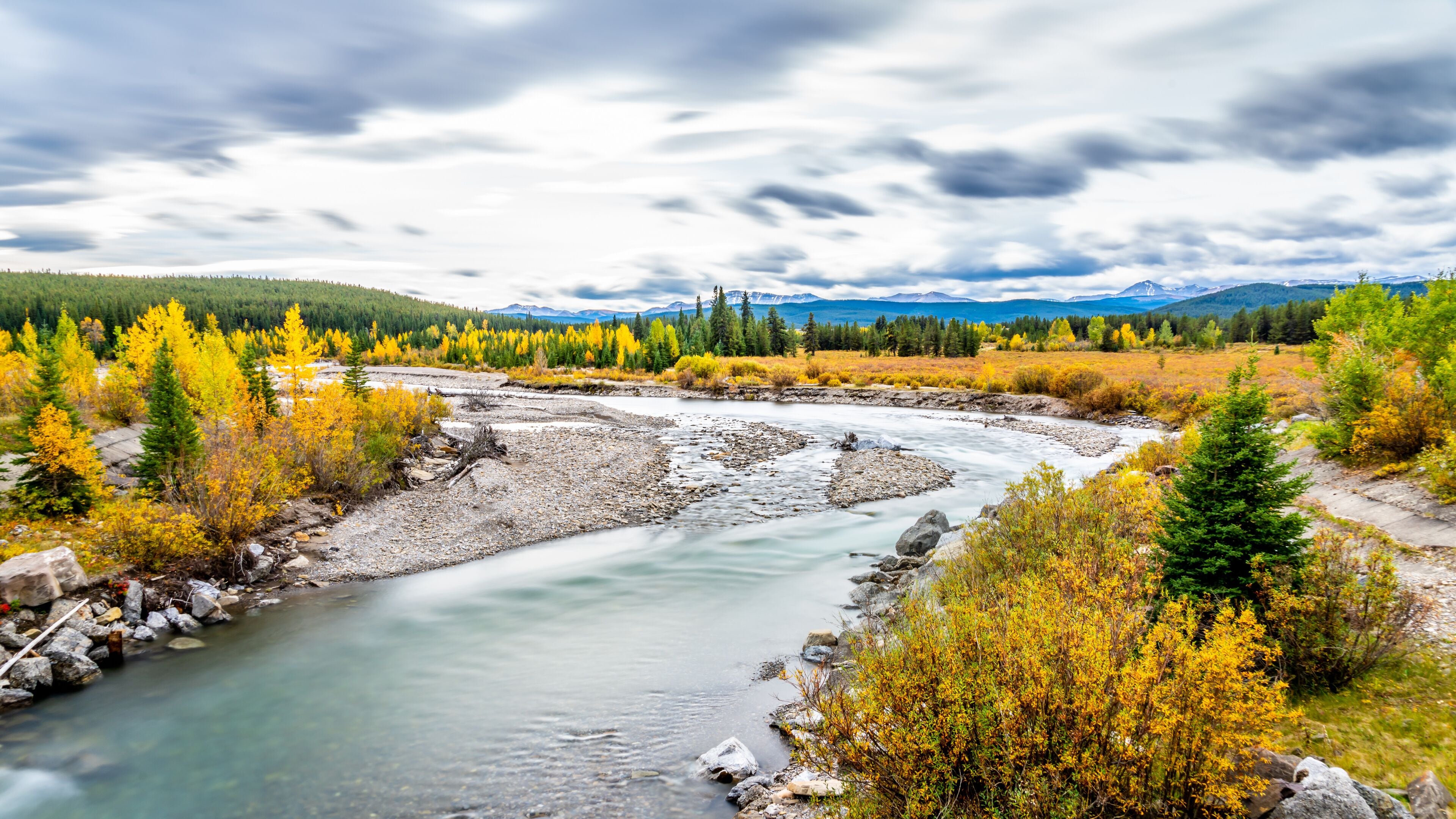Fall Colors at the Smokey River near Grand Cache Alberta, Canada