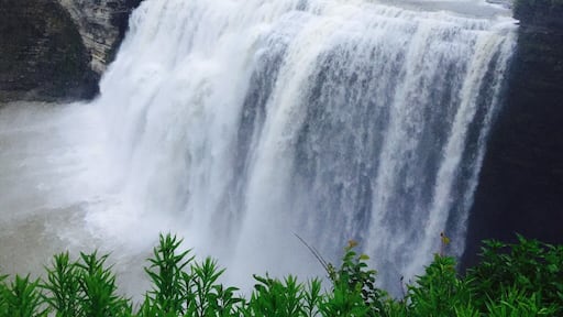 Middle Falls, raining day, great view....