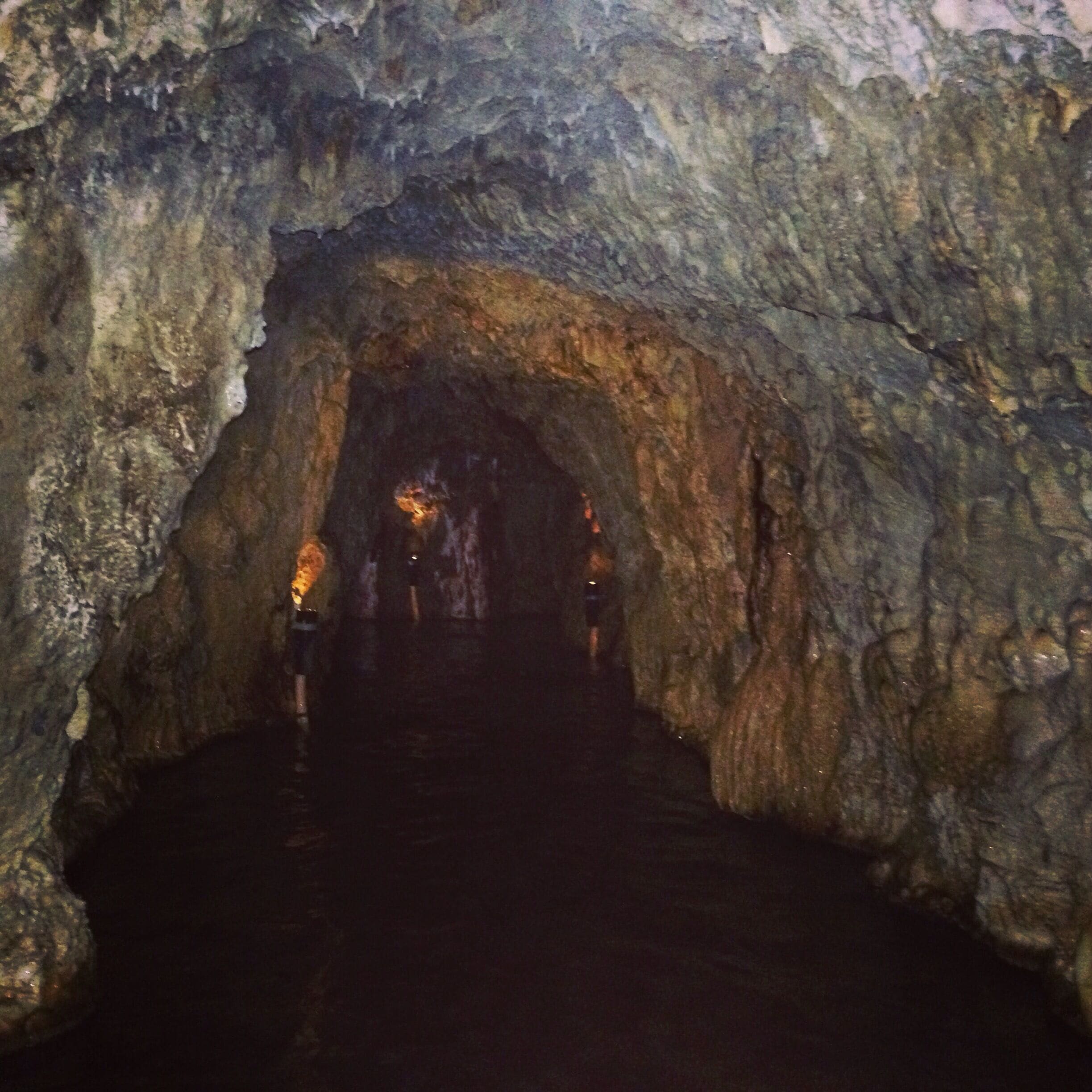 Inside the hot spring caves at Ainsworth Hot Springs Resort. The temperature ranges between 104 and 107 within the cave. It was super dark and kind of scary - only lit up with a few lights. I got over that fear quickly as soon as I immersed myself. Hands down the best springs I've visited so far.

The desk clerk explained to me that these springs have incredibly high mineral content including Lithium which is why after spending some time in the caves you come out feeling like a melted marshmallow. Every muscle became super relaxed and my skin was so smooth. 

The entrance fee is 12.00 for general entry and 17.00 for in and out privileges. If you stay at the hotel your cost is included with the room. 
