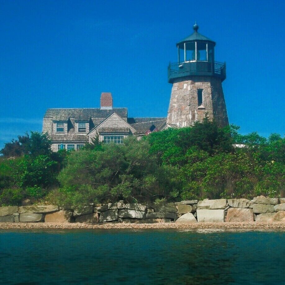 On Point Judith Pond, this is a private lighthouse built to be a functioning lighthouse by the owner but remains unlicensed.