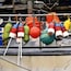 Buoys on a fishing boat in Galilee Harbor- Narragansett, Rhode Island