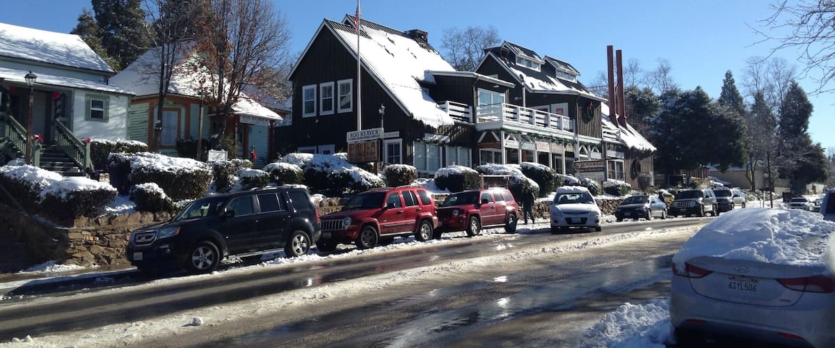 Street view after snowing day