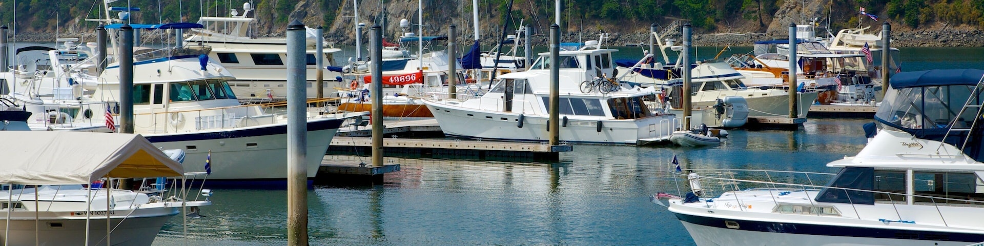Orcas Island featuring boating, a marina and a bay or harbor