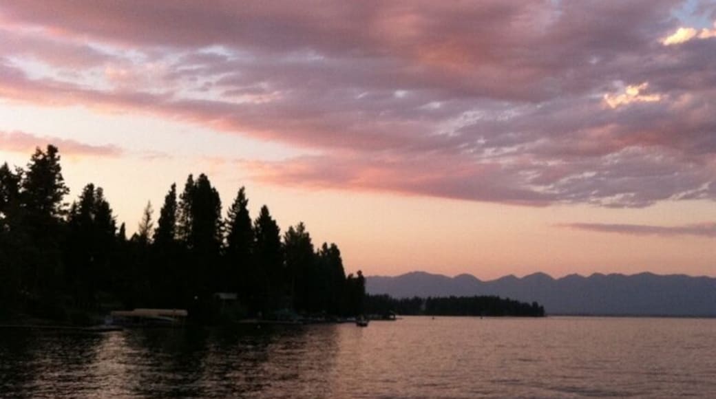 Spectacular summer sunsets from the west side of Flathead Lake, Montana.