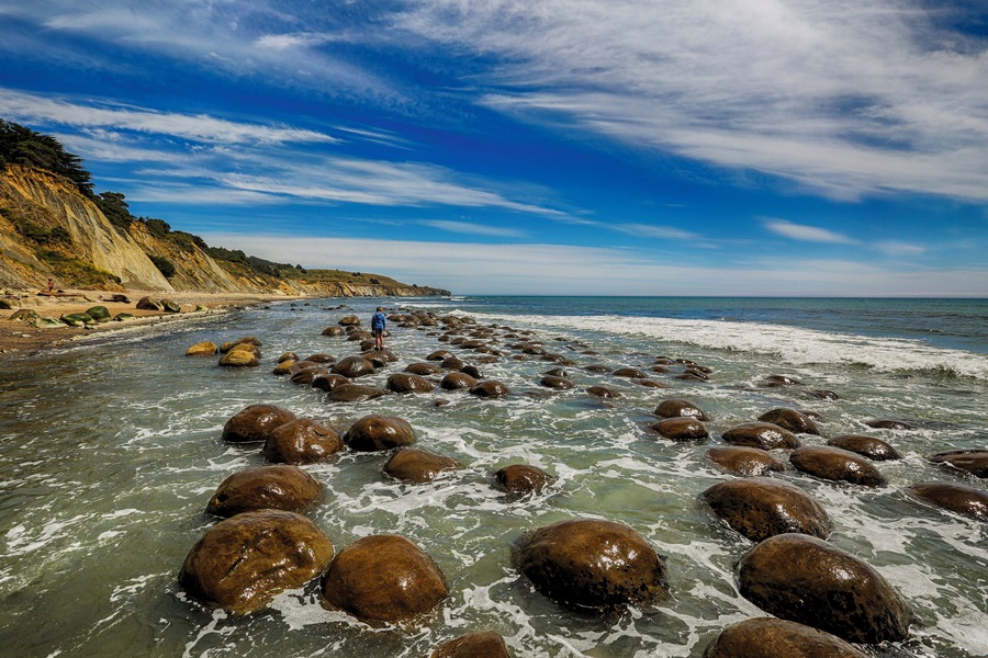 Best at low tide, these meter diameter boulders are a sight to see. Dozens of them out there in the tide that get covered at high tide. The kids loved this beach and all the things to touch and climb on. Best part: free. An hour south of Mendocino, CA. #KidsFun