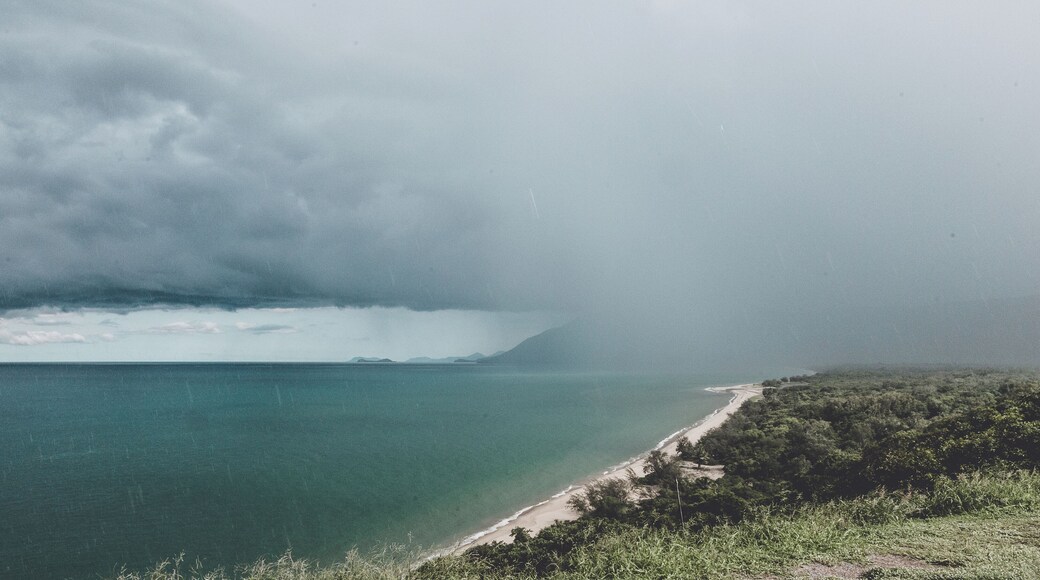 The road from palm Cove to Port Douglas is about as close as you can get to the ocean without driving on the sand. Enjoy the view but drive carefully as you wind through the bends in the road (also don't swim...croc are about!). This was taken in January - the tropical rains come and go every few minutes.