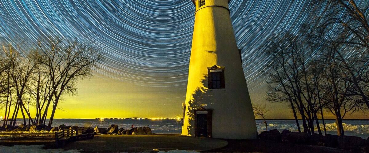 Long exposure over Marblehead Lighthouse in Northern Ohio on the shores of Lake Erie. #BvSAstro #Ohio #Astrophotography