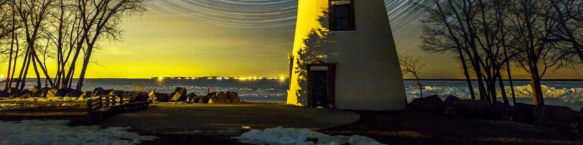 Long exposure over Marblehead Lighthouse in Northern Ohio on the shores of Lake Erie. #BvSAstro #Ohio #Astrophotography