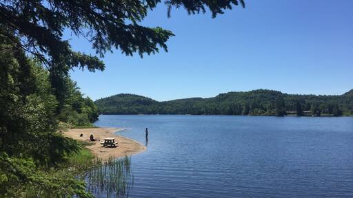 Tranquil shores found biking the 200 plus km route along the Train du Nord trail.