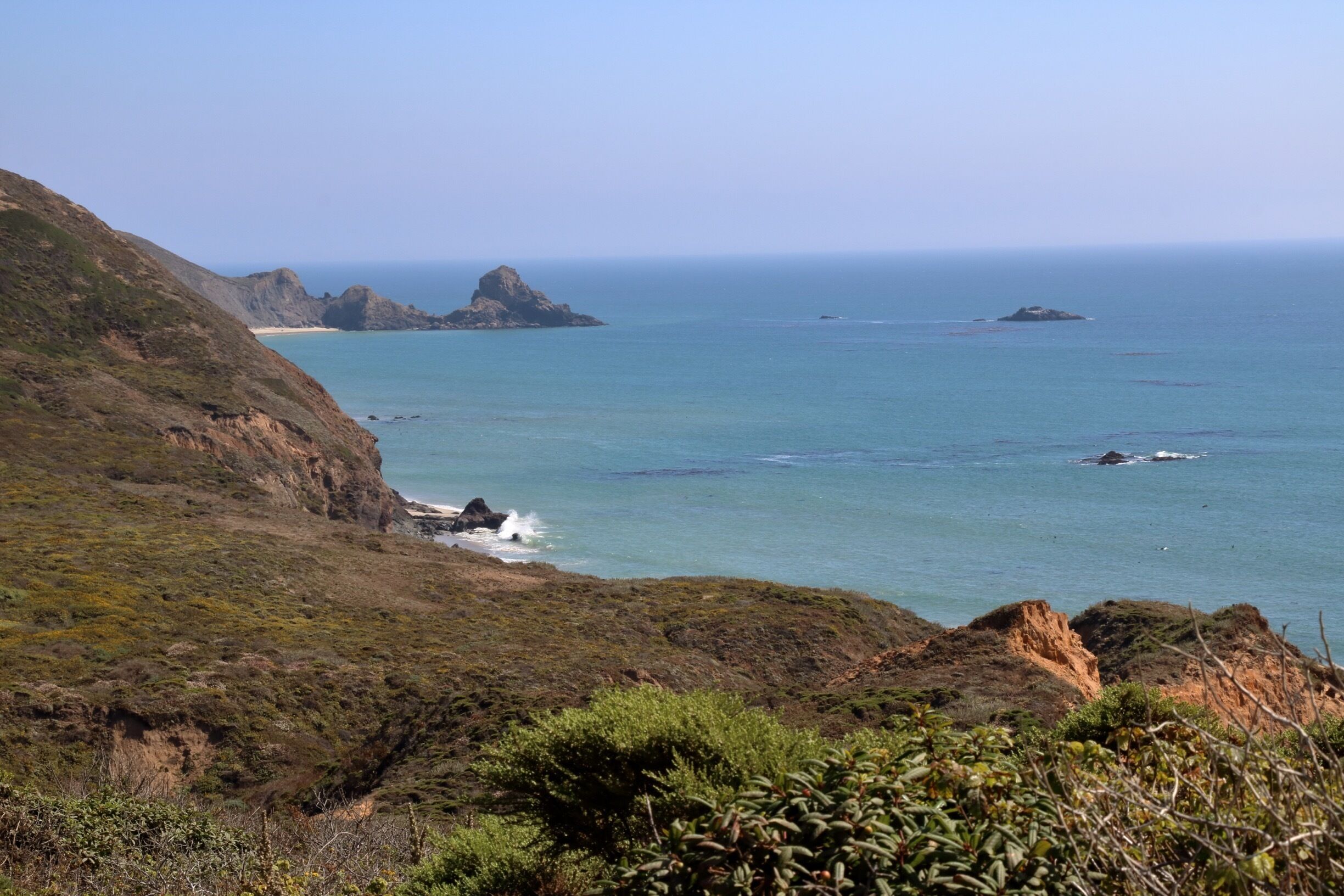 This is a fantastic hike! We took the Bluffs Trail and came back along the beach (keep an eye on the tides; you can only make it at low tide and will still get a little wet). Add the Ridge Trail for panoramic views. That is Cooper Point off in the distance. 🌞🌊⛰