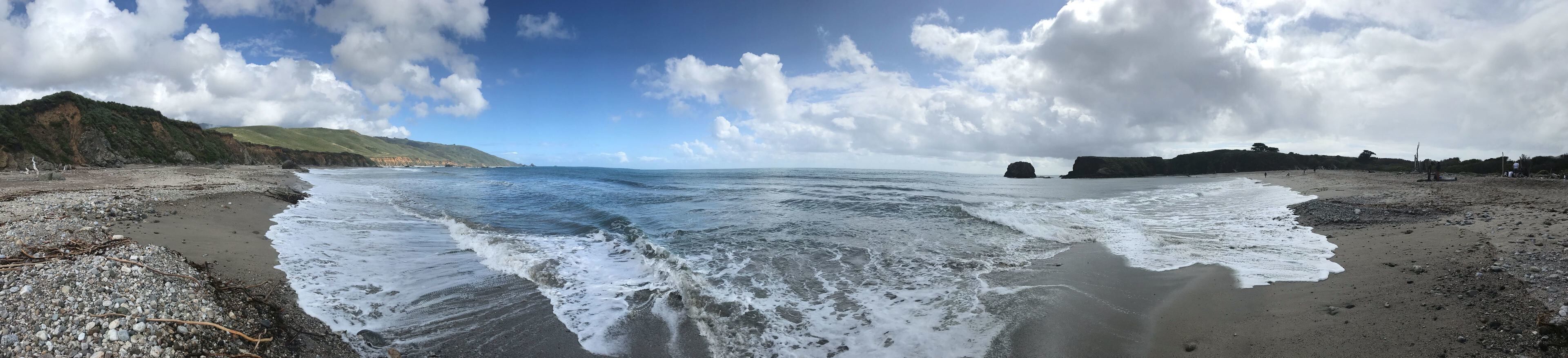 On our last day in Big Sur and in Cali, we wanted to *hit the beach*. This was one of the closer ones to our campsite and was well worth the little hike! It was covered in cool driftwood sculptures and this amazing view. #LifeAtExpedia