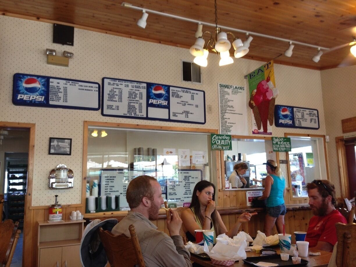 Having a healthy and nutritious lunch at the Chester Frosty!