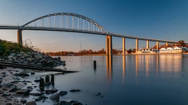 Autumn Sunset at the Chesapeake City Bridge, Maryland, USA, Chesapeake City, Maryland