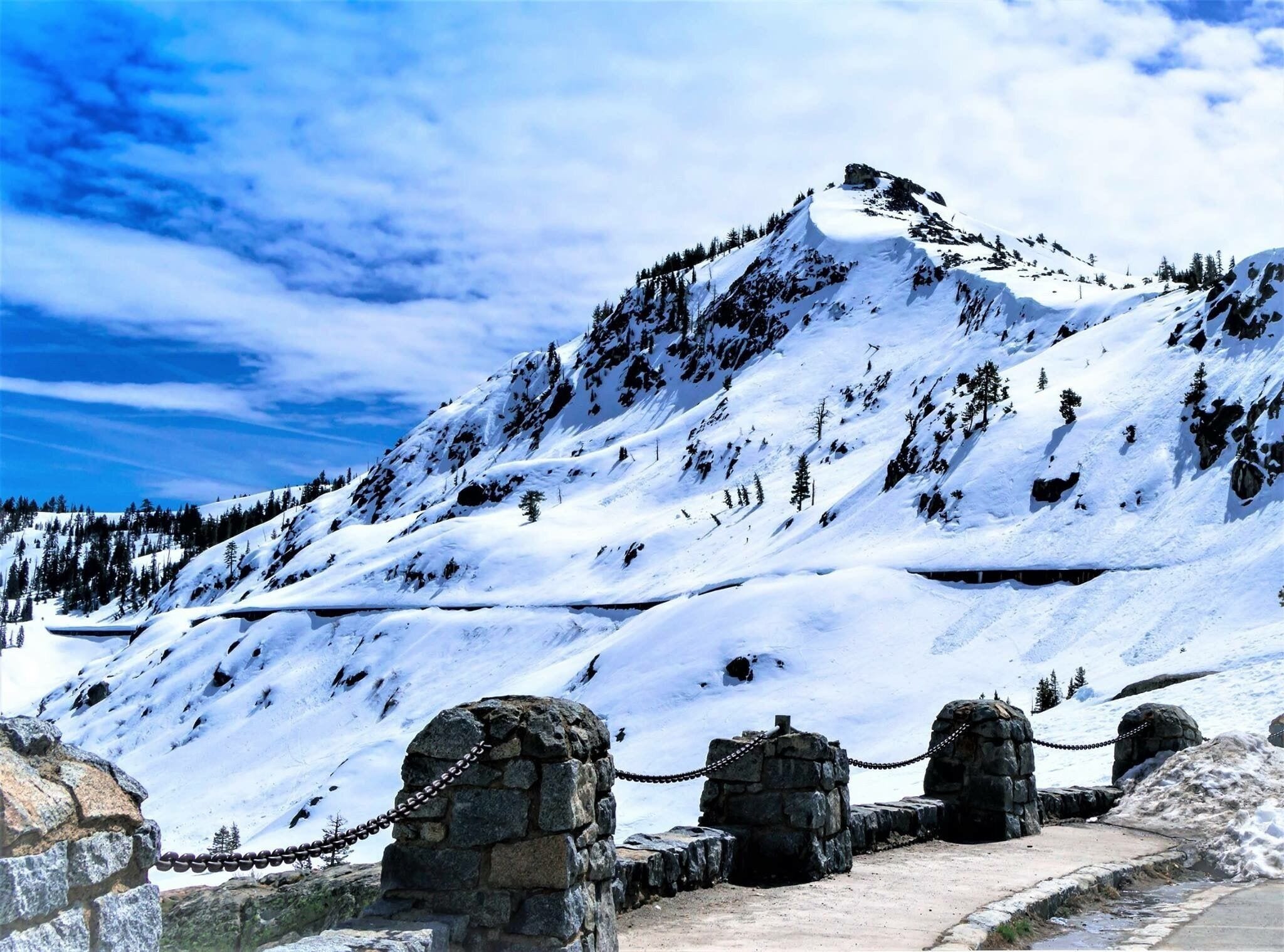 The Donner Party, or Donner-Reed Party, was a group of American pioneers led by George Donner and James F. Reed who set out for California in a wagon train in May 1846. They were delayed by a series of mishaps and mistakes, and spent the winter of 1846–47 snowbound in the Sierra Nevada. Some of the pioneers resorted to cannibalism to survive.