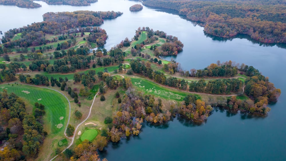 Aerial View of Pine Ridge Golf Course In Baltimore Maryland