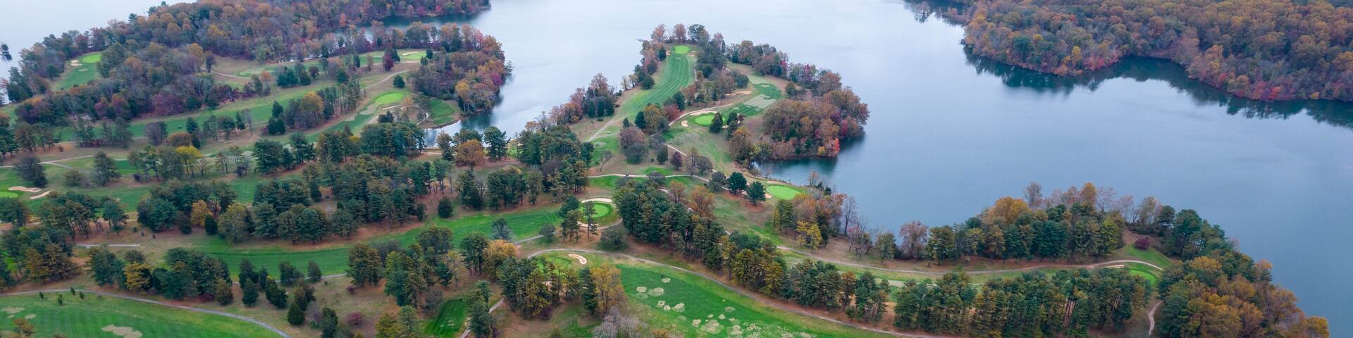 Aerial View of Pine Ridge Golf Course In Baltimore Maryland