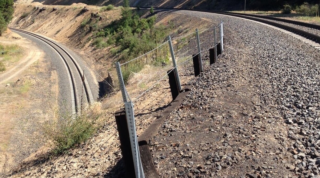This is the view from the top of the Williams Loop tunnel. The Williams Loop is there to allow the train to gain altitude. #railroad #trains
