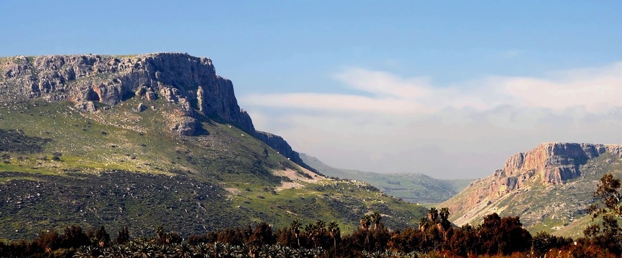 Mt Arbel near the Sea of Galilee.