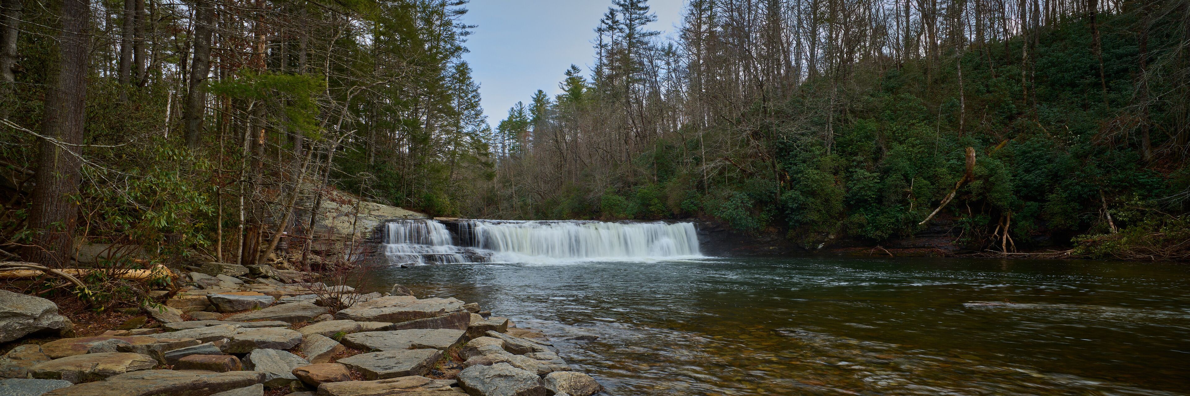 Hooker Falls in the Dupont State Forest near Brevard, North Carolina.