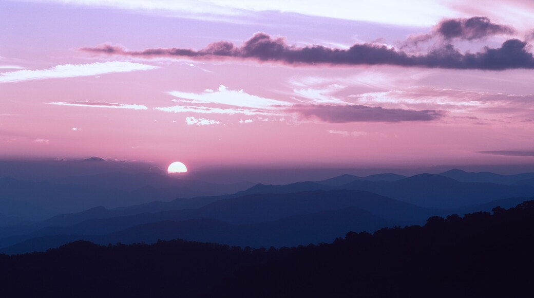 Sunset Lickstone Ridge Blue Ridge Mountains North Carolina