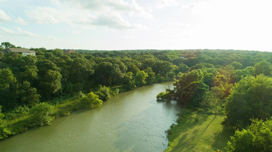 Flowing Texas Creek Aerial-Hill Country Creek