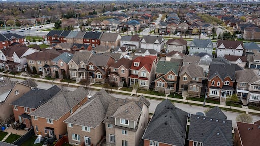markham houses drone view