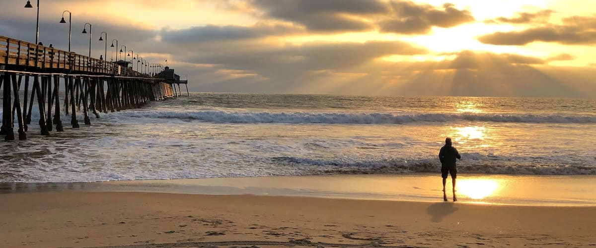 Summer sunset in California’s southernmost pier.