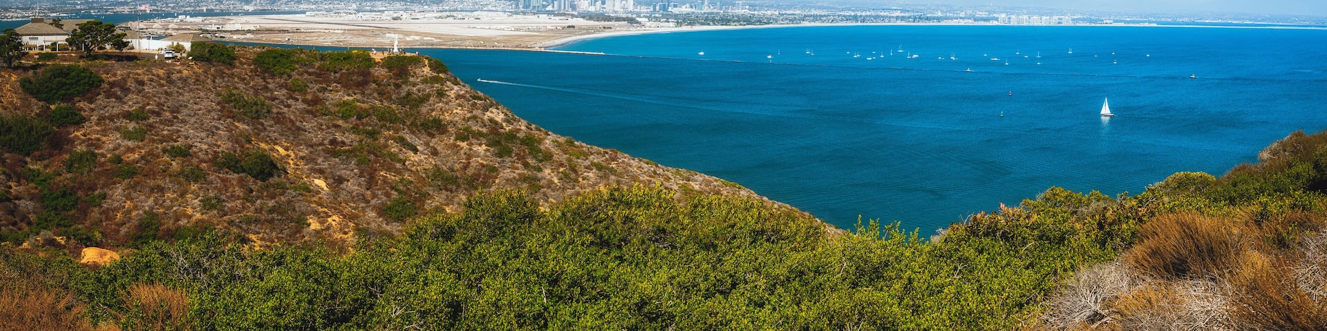 San Diego Bay. Panoramic view from Cabrillo National Monument, California