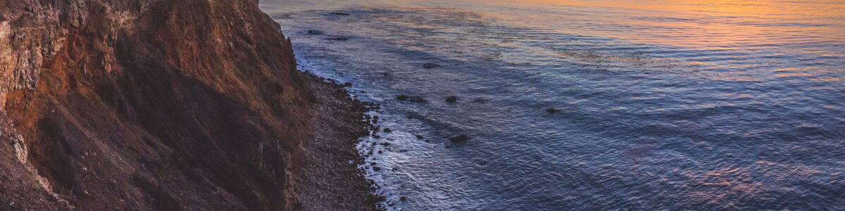 Beautiful Point Vicente Lighthouse at Sunset Panorama