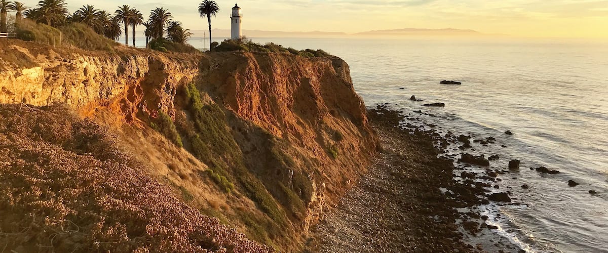 Enjoyed a sunset walk. This is the view from the Point Vicente Interpretive Center.