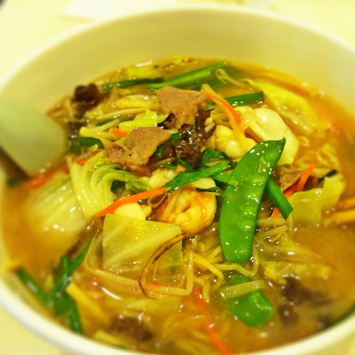 This Japanese noodle bar has the best Chanpon in Los Angeles in my opinion.  Chanpon is a regional cuisine of Nagasaki, Japan. Ramen noodle is cooked perfectly al dente and the creamy and savory soup has a touch of sesame oil. 