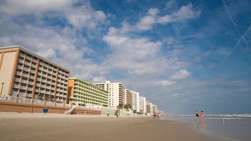 Low angle view of buildings near a beach, Daytona Beach, Florida, USA