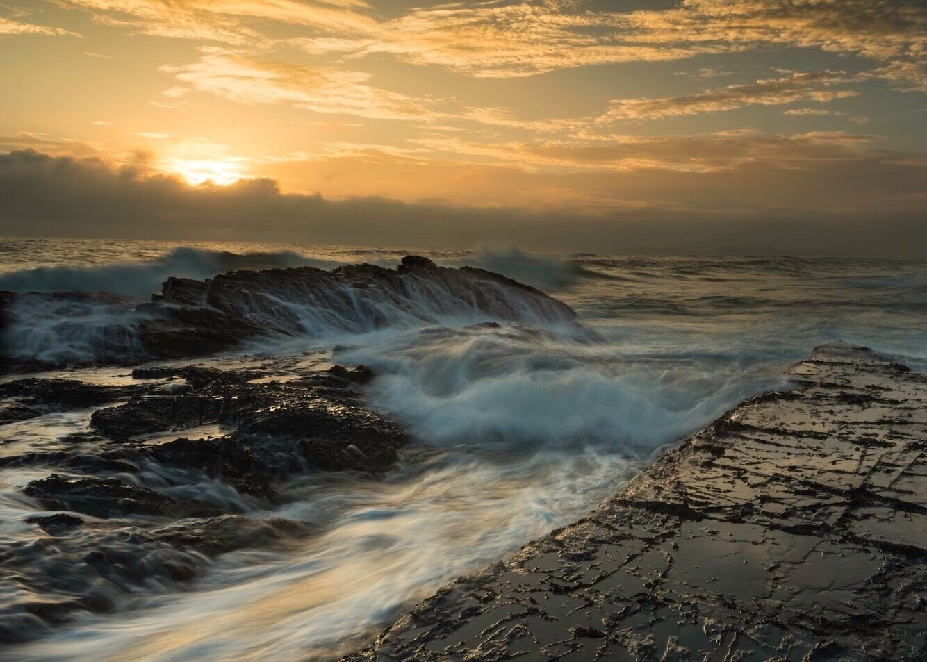An amazing place for photography, very interesting rock formations with the waves coming from all directions so easy to get the capture needed, best at sunrise. The only down side is fighting the surfers who will stand in front of you when you are set up taking your shots as well as the other photographers that flock there 