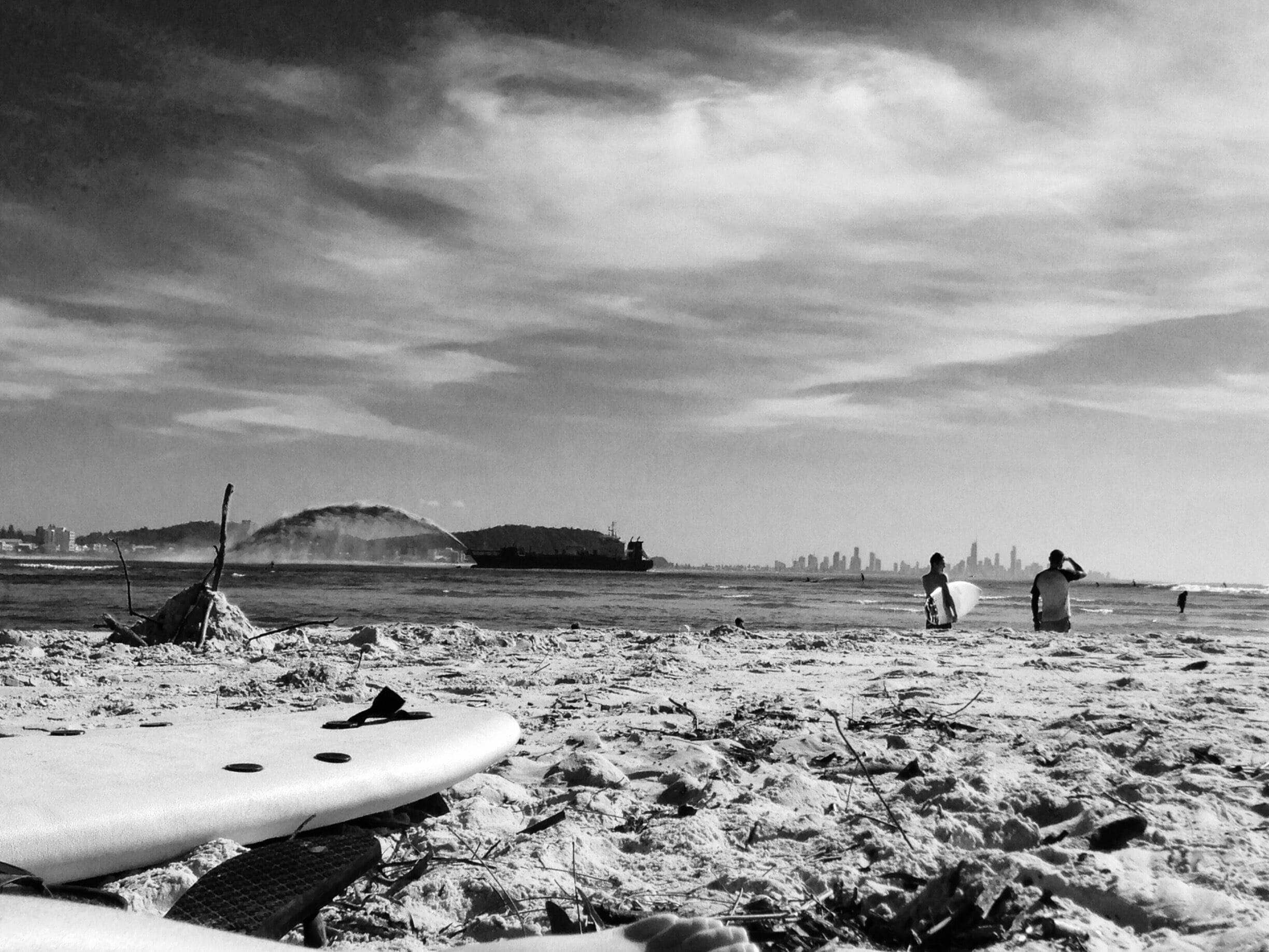 Great spot for swimmer and surfers view of surfers paradise in the distance