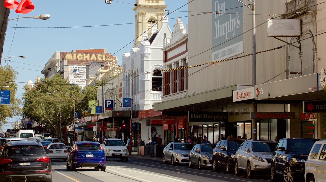 Prahran which includes street scenes