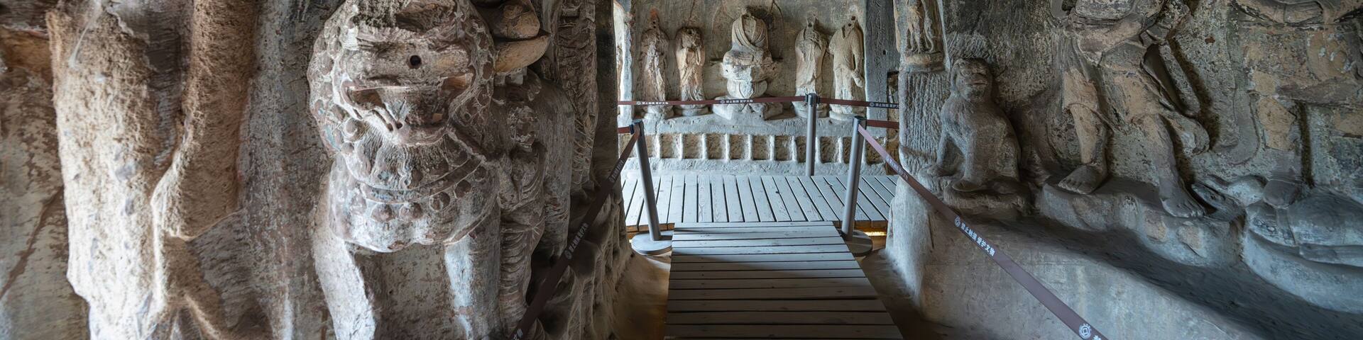Buddhist grottoes in Binzhou, Shaanxi, China