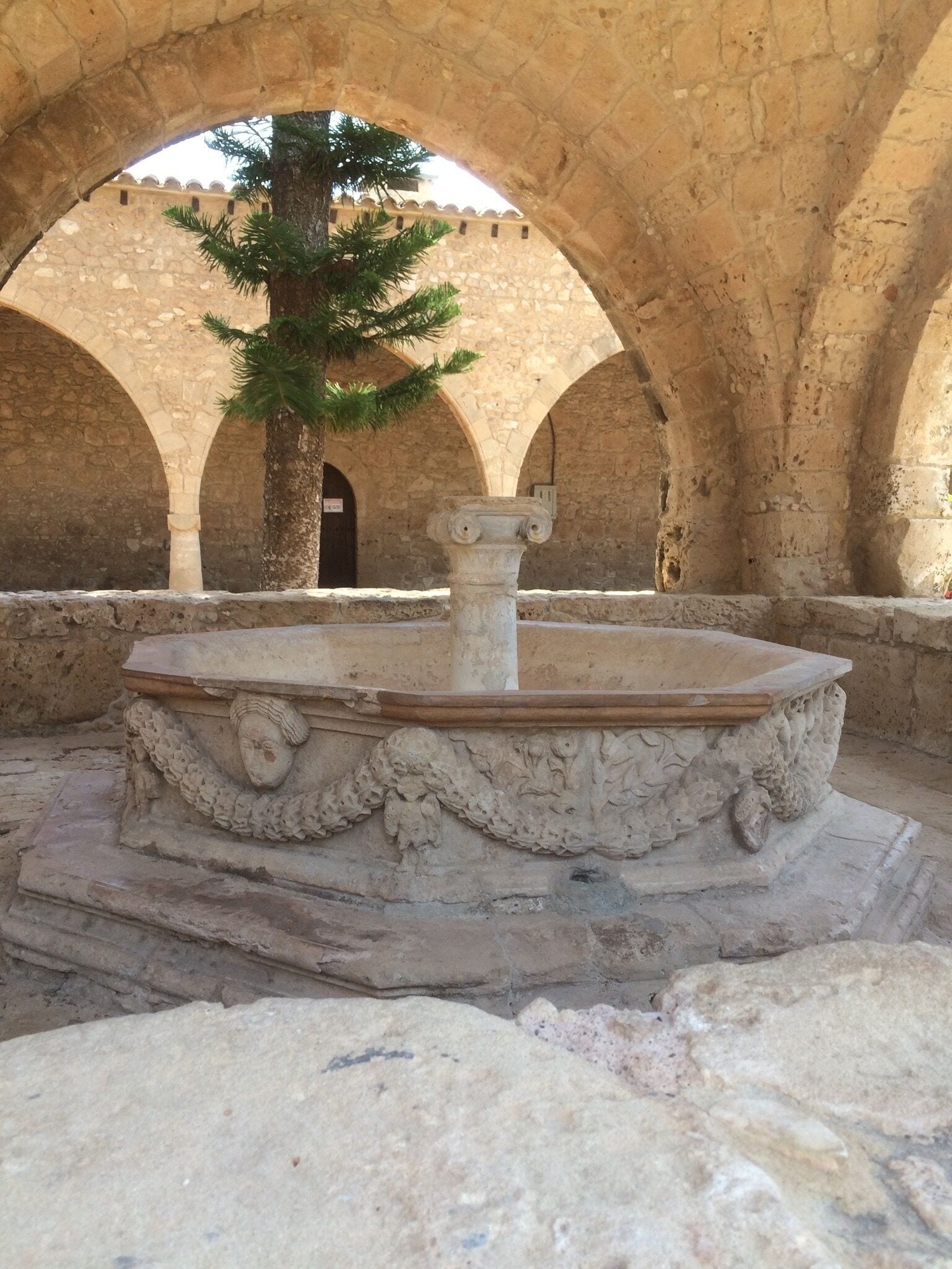 The fountain house created in the Ottoman era, surrounds the Venetian fountain, at the Monastery of Ayia Napa.