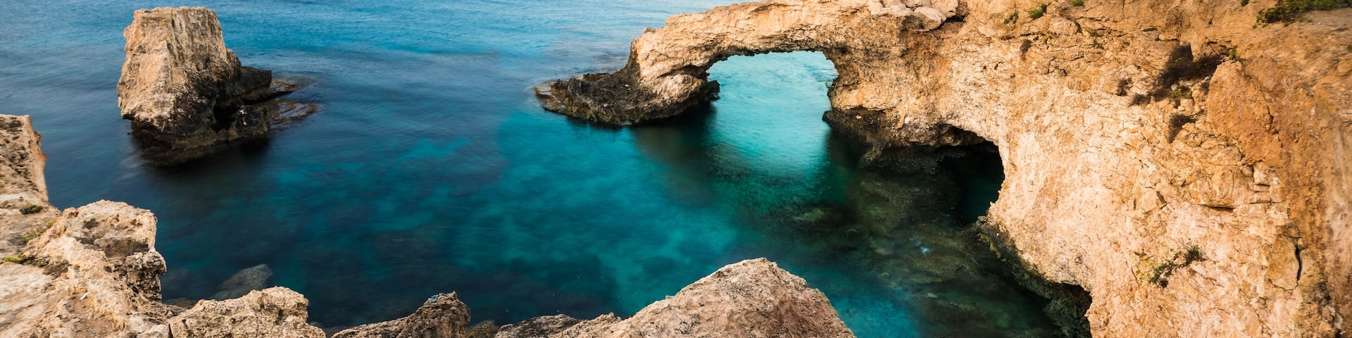 Beautiful beach view. Beautiful natural rock arch in Ayia Napa on Cyprus island
