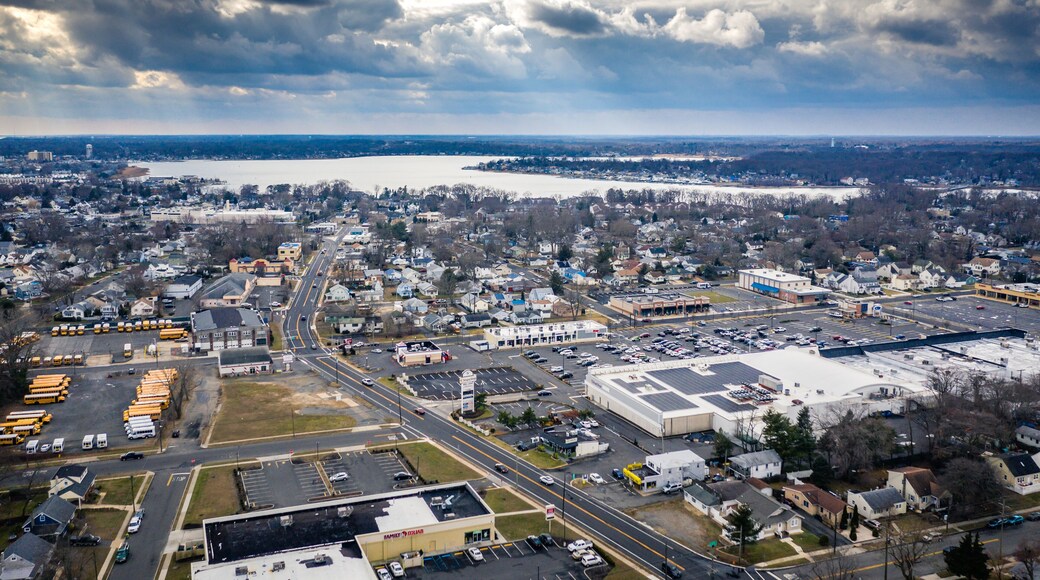 Aerial of Bradley Beach New Jersey