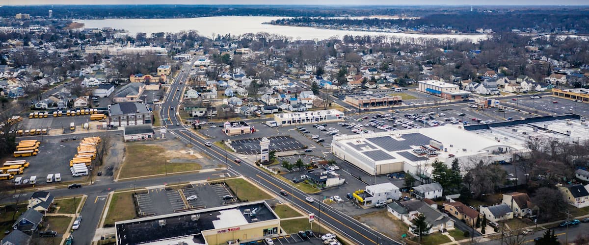 Aerial of Bradley Beach New Jersey