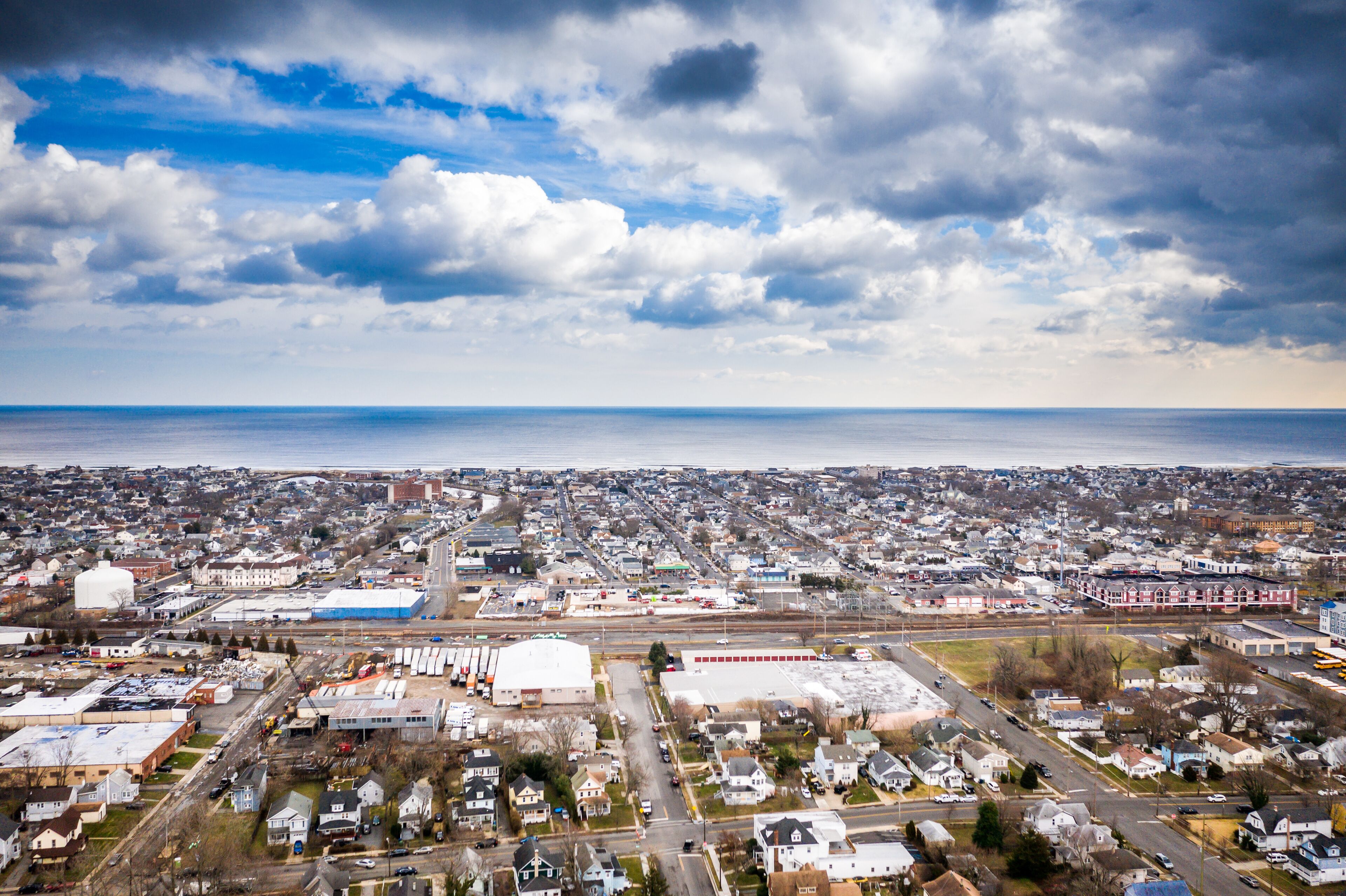 Aerial of Bradley Beach New Jersey