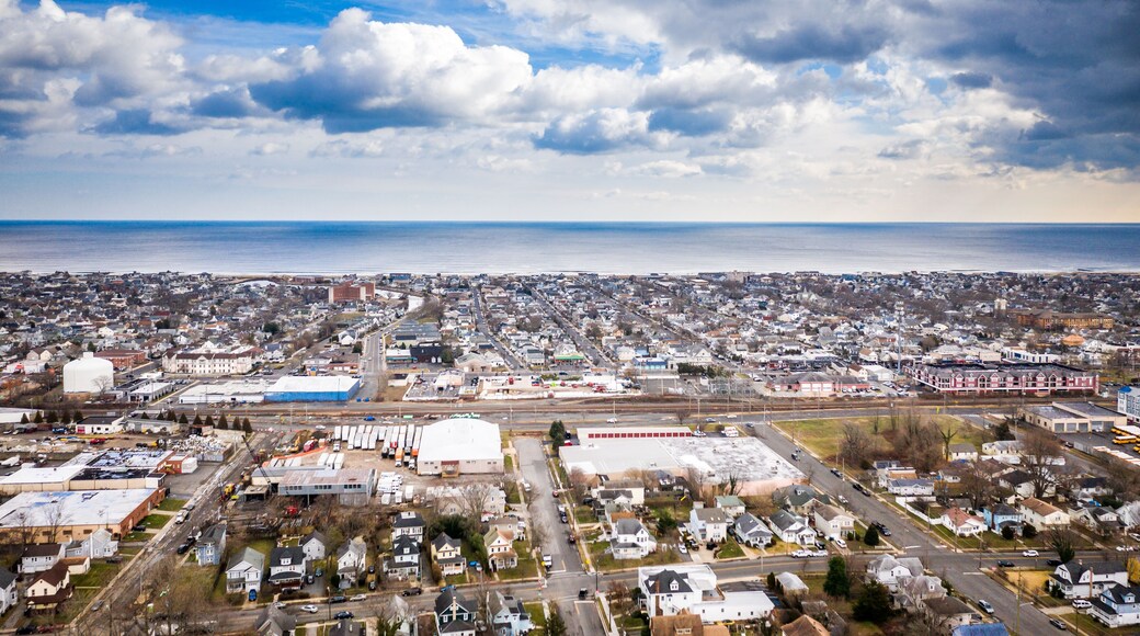 Aerial of Bradley Beach New Jersey
